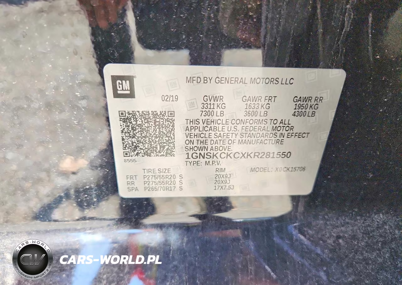 2019 Chevrolet Tahoe K1500 Premier VIN:1GNSKCKCXKR281550 - 13