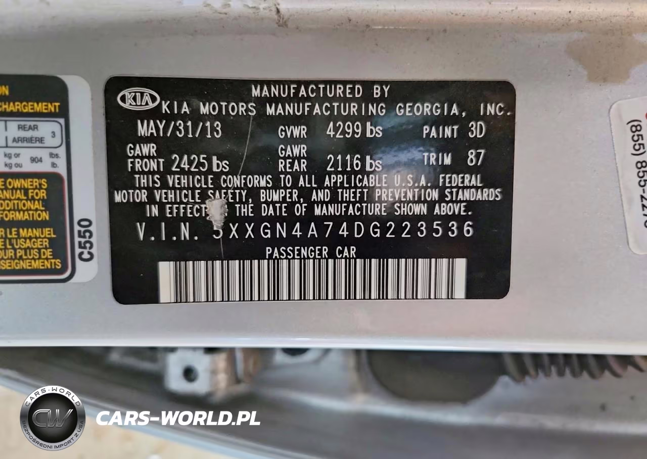 2013 Kia Optima Ex VIN:5XXGN4A74DG223536 - 13