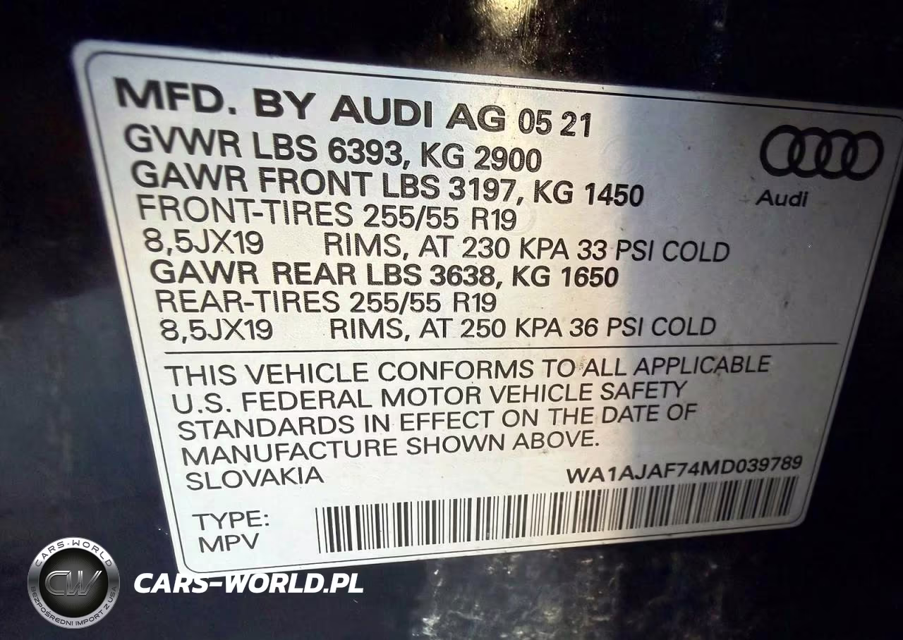 2021 Audi Q7 Premium VIN:WA1AJAF74MD039789 - 12