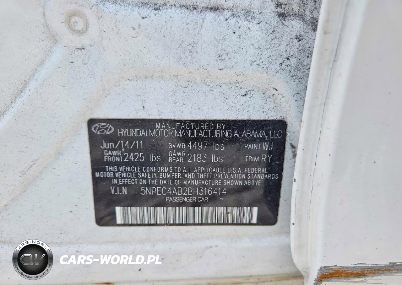 2011 Hyundai Sonata Se 2.0T VIN:5NPEC4AB2BH316414 - 12