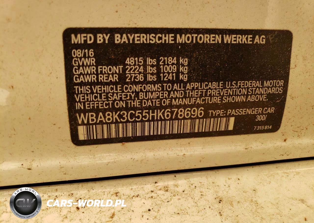 2017 BMW 330 Xi VIN:WBA8K3C55HK678696 - 12