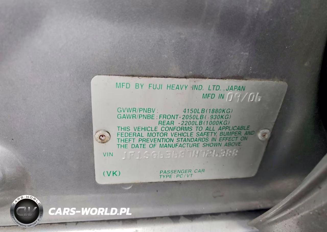 2007 Subaru Forester 2.5X VIN:JF1SG63687H726388 - 12