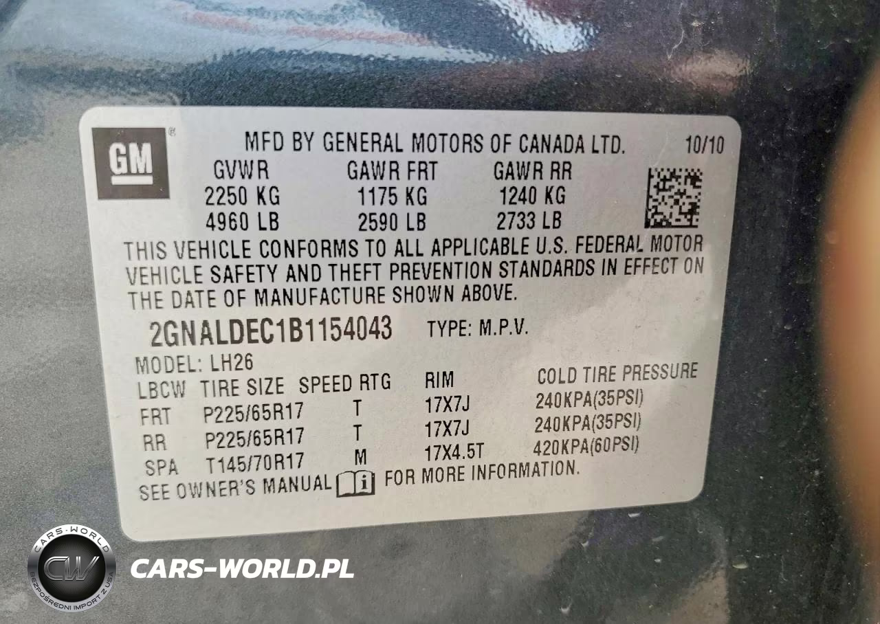 2011 Chevrolet Equinox Lt VIN:2GNALDEC1B1154043 - 14