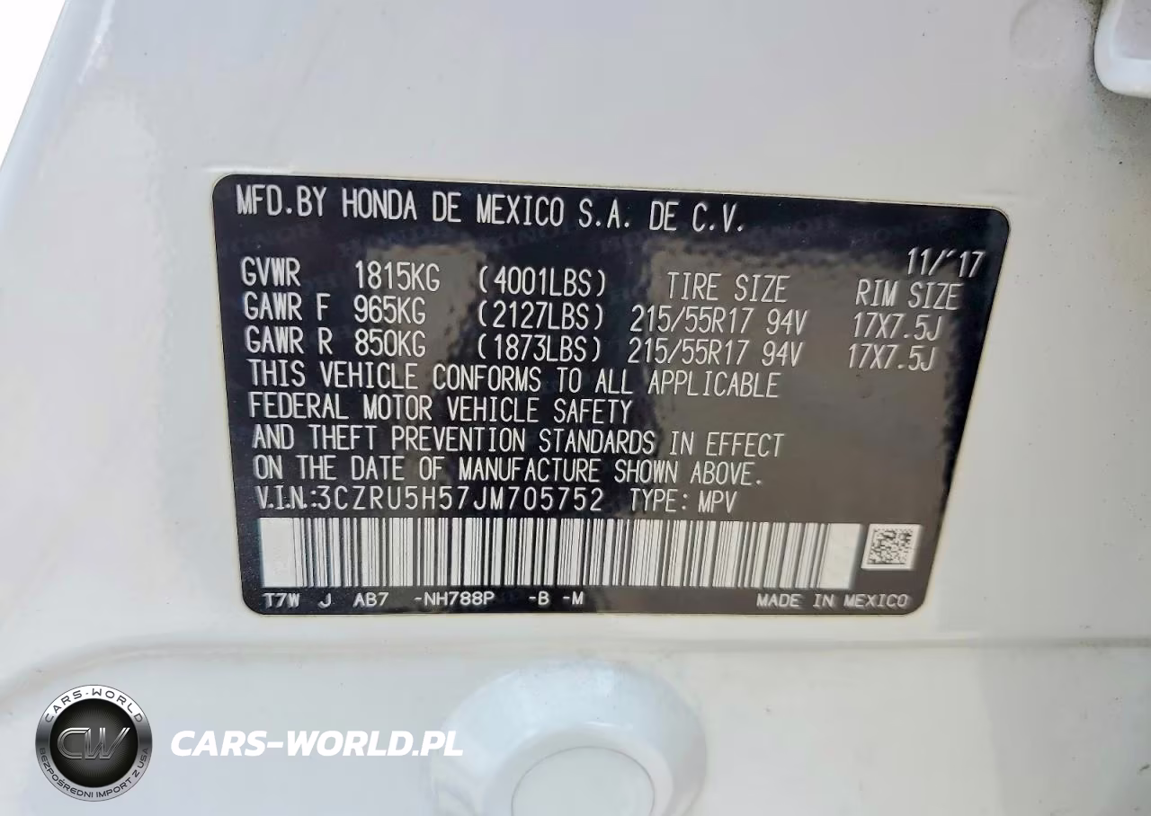 2018 Honda Hr-V Ex VIN:3CZRU5H57JM705752 - 14