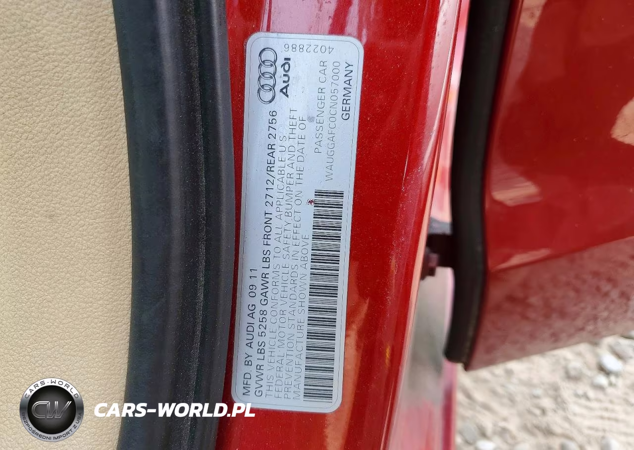 2012 Audi A6 Premium Plus VIN:WAUGGAFC0CN057000 - 12
