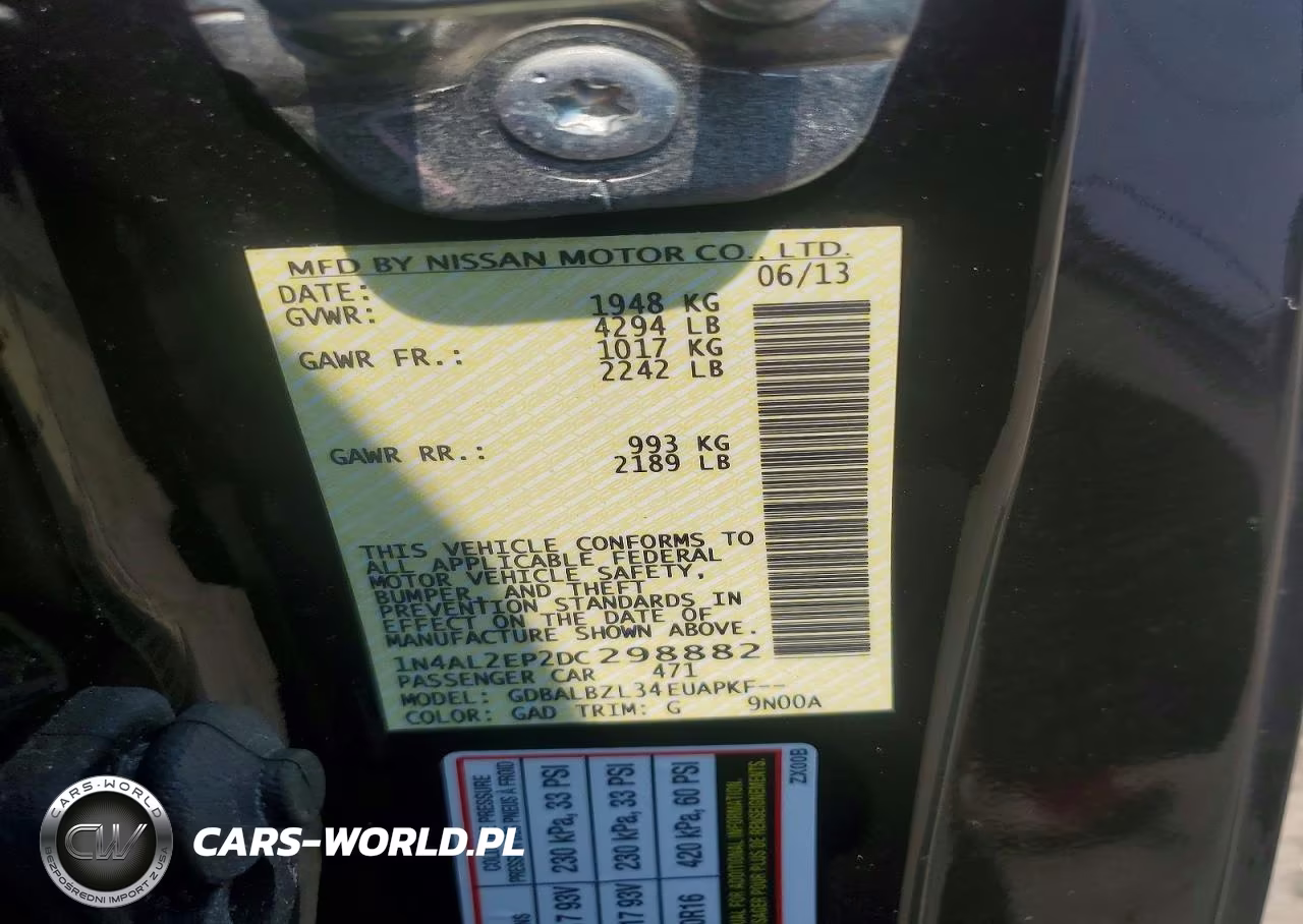 2013 Nissan Altima S VIN:1N4AL2EP2DC298882 - 12