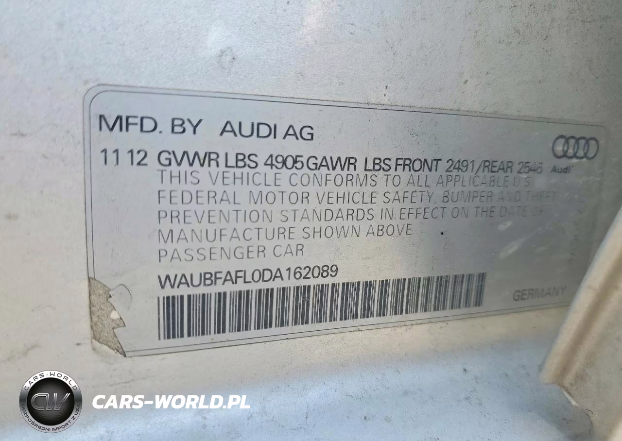 2013 Audi A4 Premium VIN:WAUBFAFL0DA162089 - 12