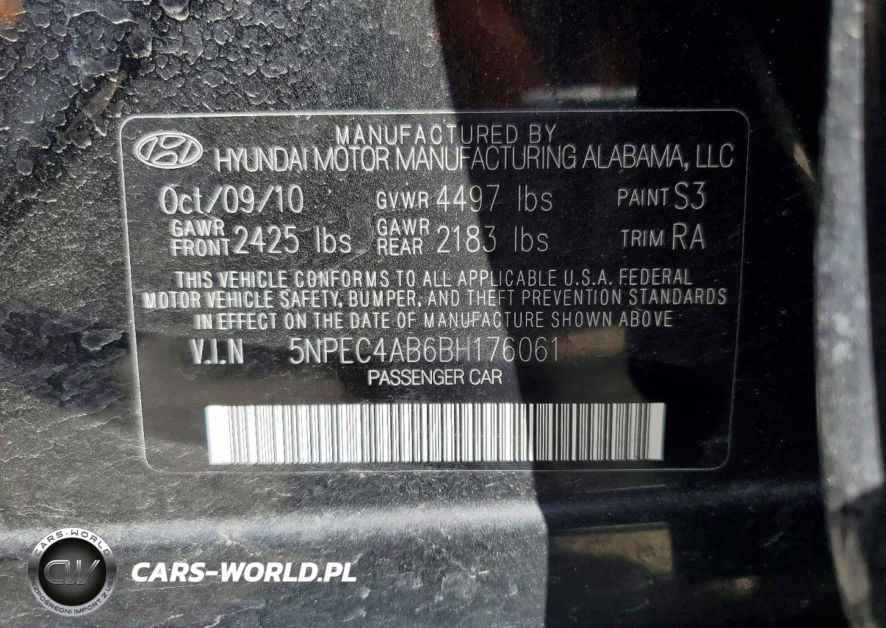 2011 Hyundai Sonata Limited 2.0T VIN:5NPEC4AB6BH176061 - 12