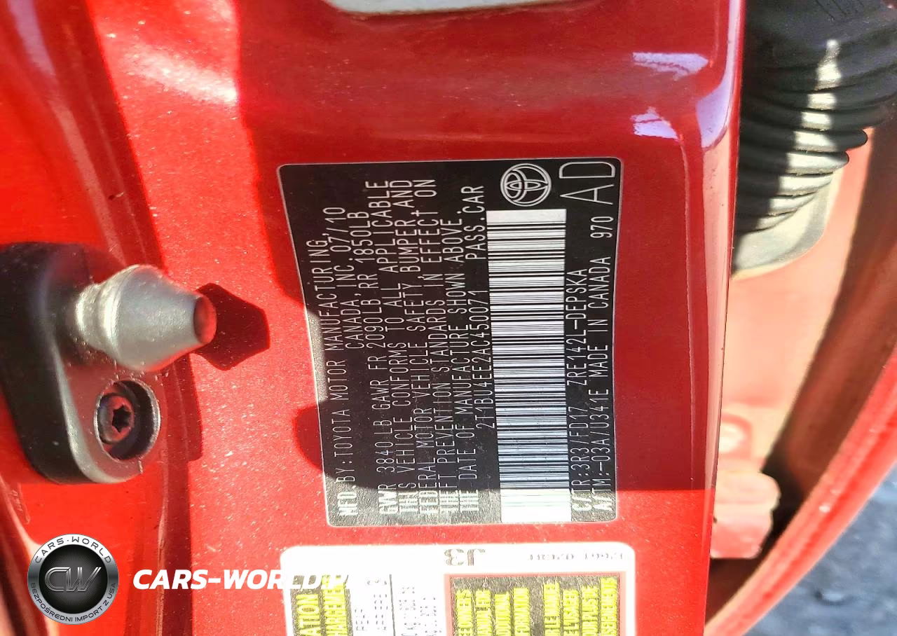 2010 Toyota Corolla S VIN:2T1BU4EE2AC450071 - 12