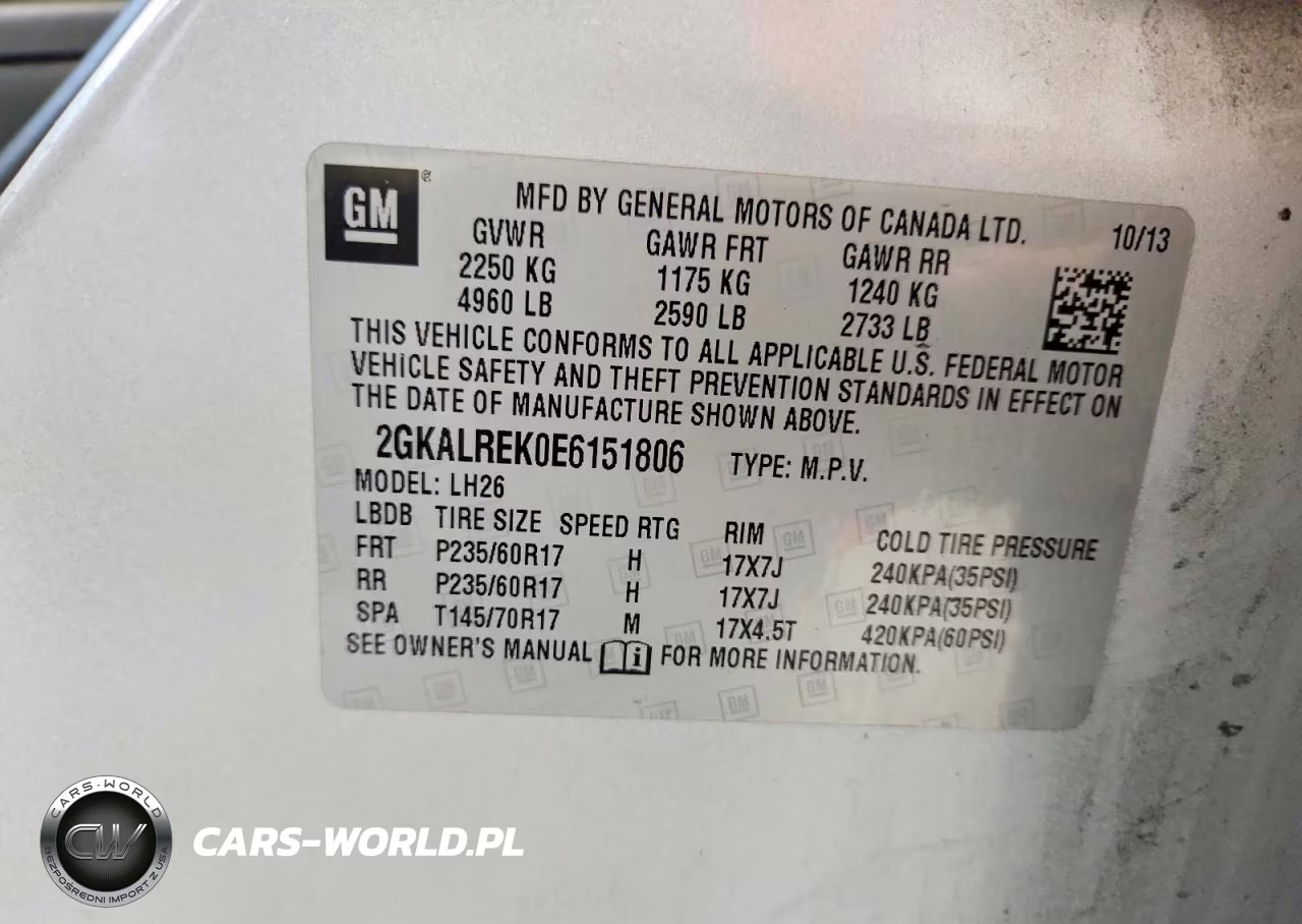 2014 GMC Terrain Sle VIN:2GKALREK0E6151806 - 13
