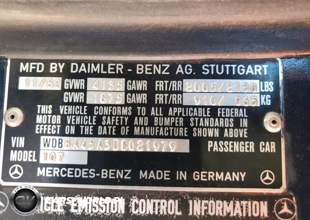 1983 Mercedes-Benz 380 Sl VIN:WDBBA45A3DB021979 - 12