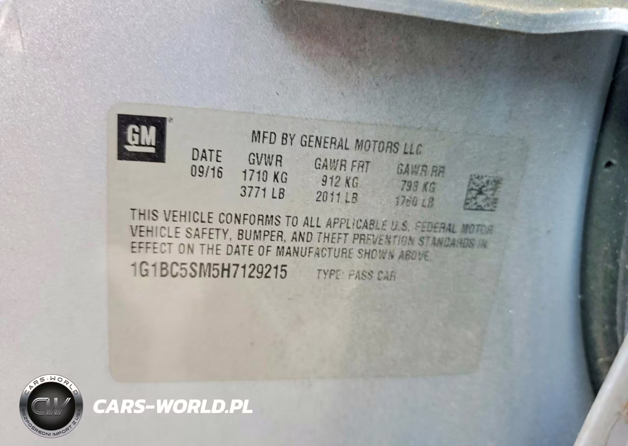 2017 Chevrolet Cruze Ls VIN:1G1BC5SM5H7129215 - 12