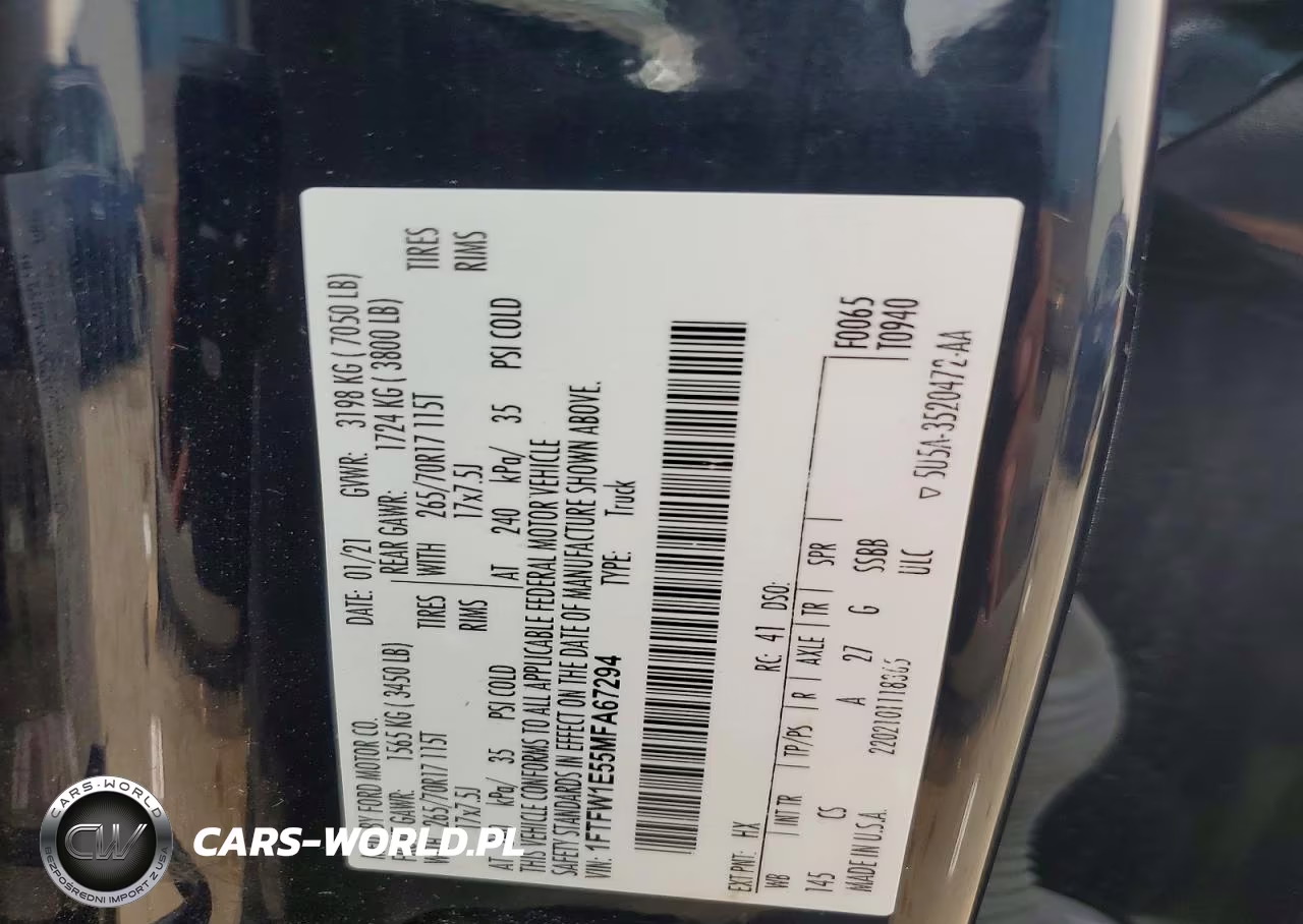 2021 Ford F150 Supercrew VIN:1FTFW1E55MFA67294 - 12