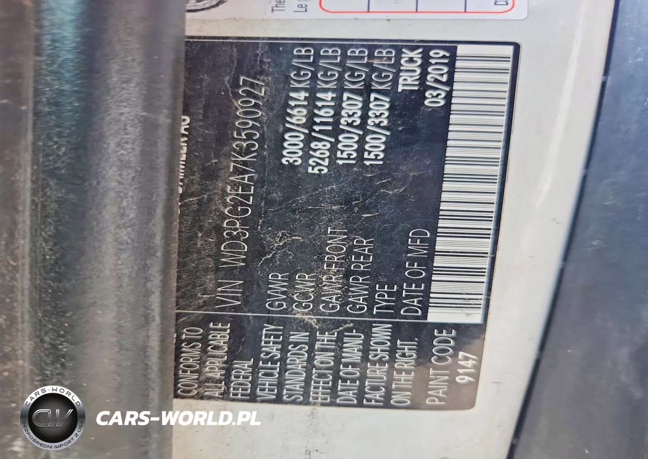 2019 Mercedes-Benz Metris VIN:WD3PG2EA7K3590927 - 13
