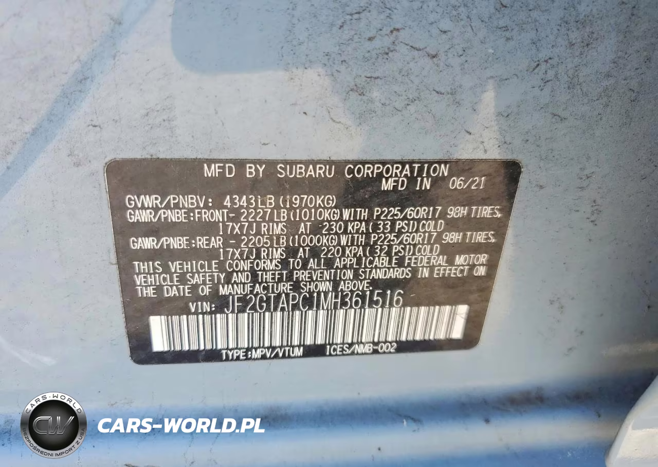 2021 Subaru Crosstrek Premium VIN:JF2GTAPC1MH361516 - 12