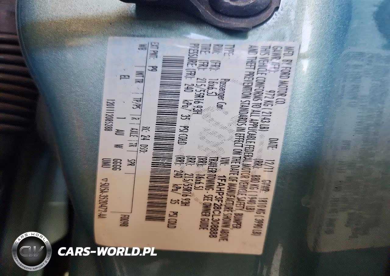 2012 Ford Focus Se VIN:1FAHP3F28CL308888 - 12