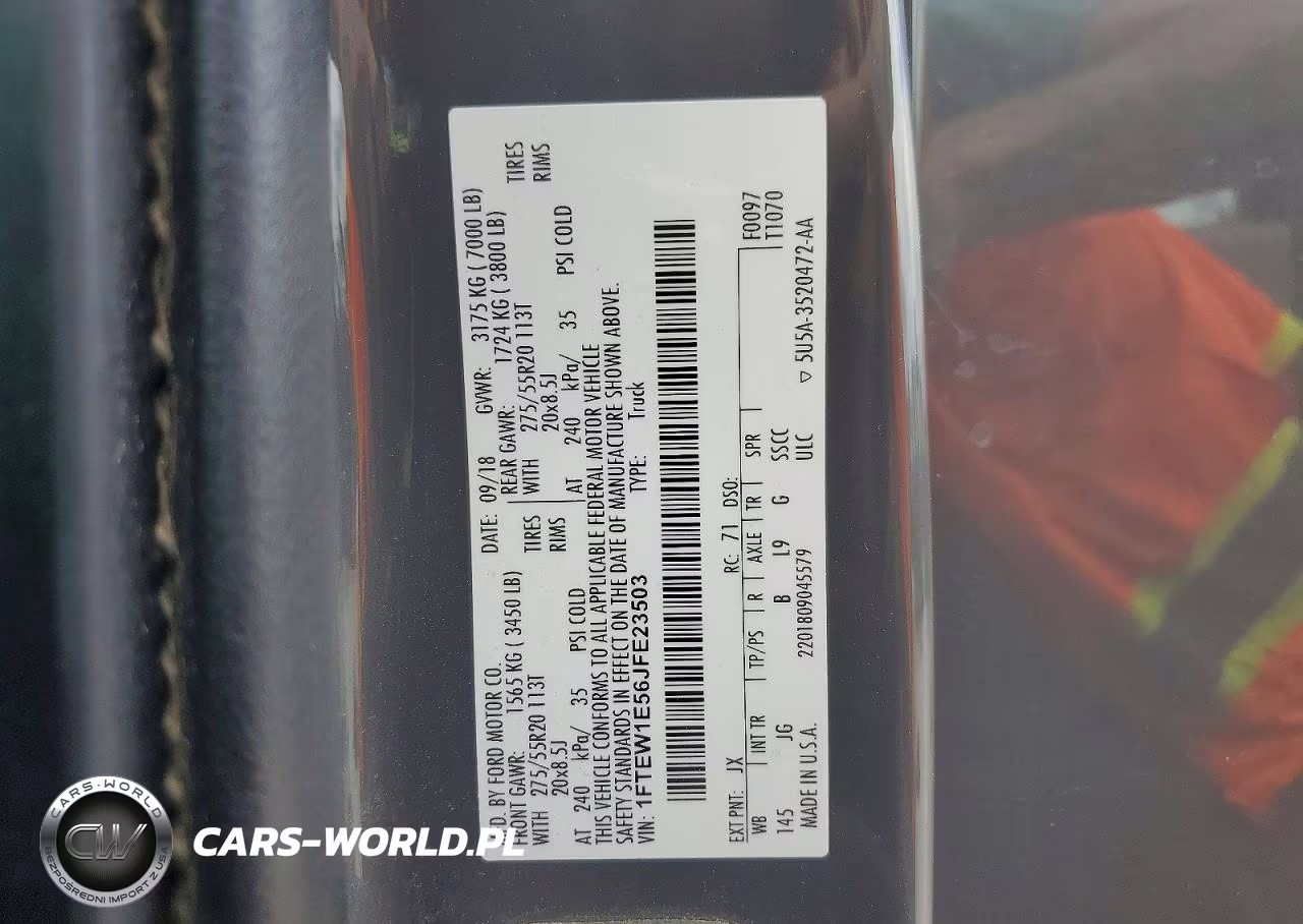 2018 Ford F150 Supercrew VIN:1FTEW1E56JFE23503 - 12