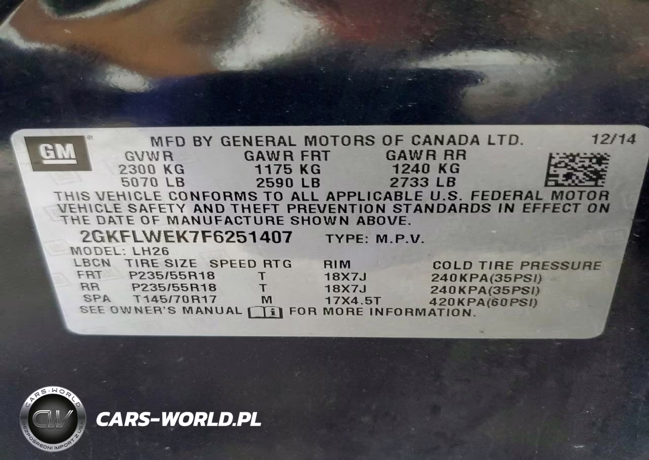 2015 GMC Terrain Sle VIN:2GKFLWEK7F6251407 - 14
