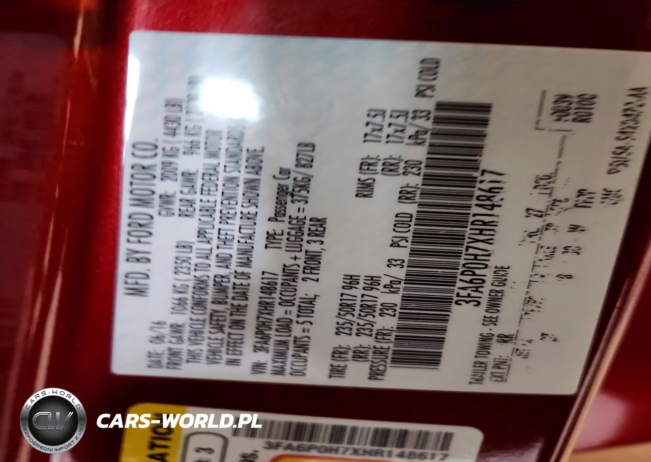 2017 Ford Fusion Se VIN:3FA6P0H7XHR148617 - 12