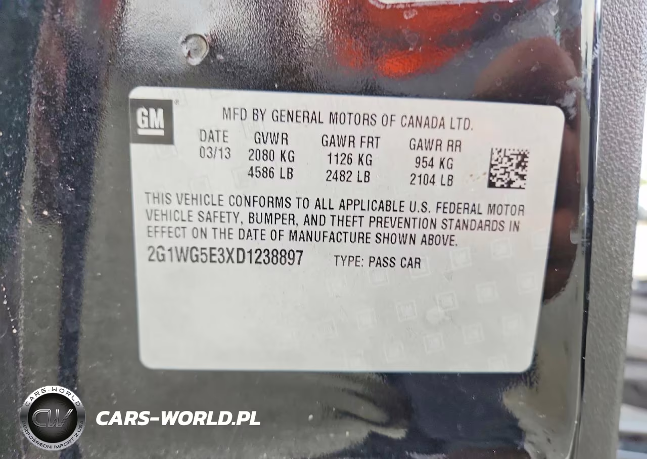 2013 Chevrolet Impala Lt VIN:2G1WG5E3XD1238897 - 13