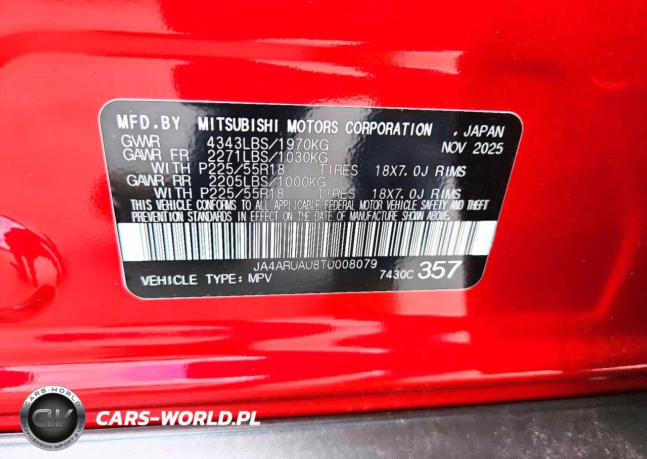 2026 Mitsubishi Outlander Sport S-Se VIN:JA4ARUAU8TU008079 - 13