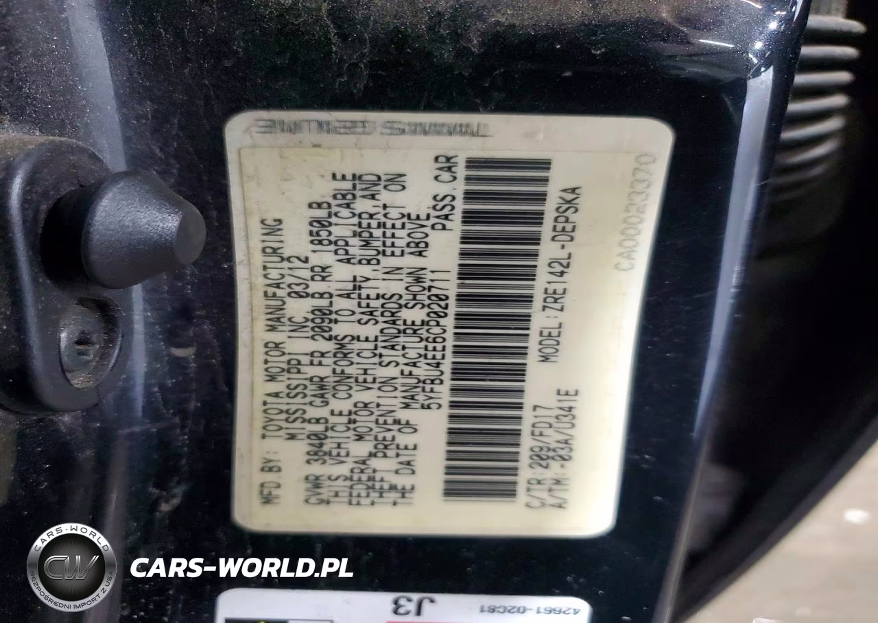 2012 Toyota Corolla S VIN:5YFBU4EE6CP020711 - 13