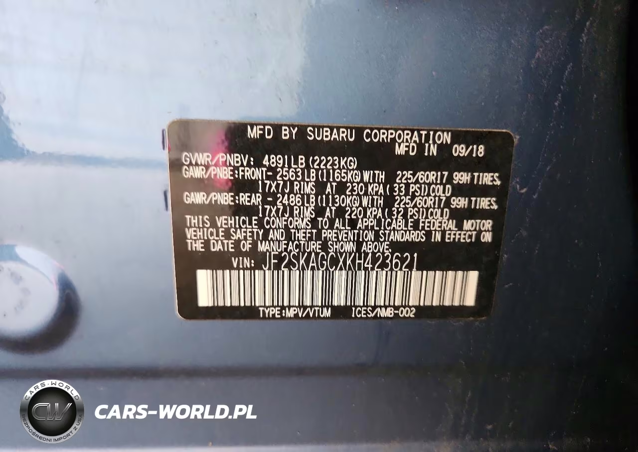 2019 Subaru Forester Premium VIN:JF2SKAGCXKH423621 - 12