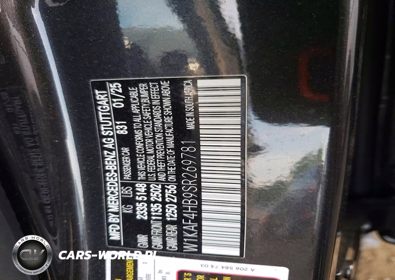 2025 Mercedes-Benz C 300 4Matic VIN:W1KAF4HB9SR269781 - 13