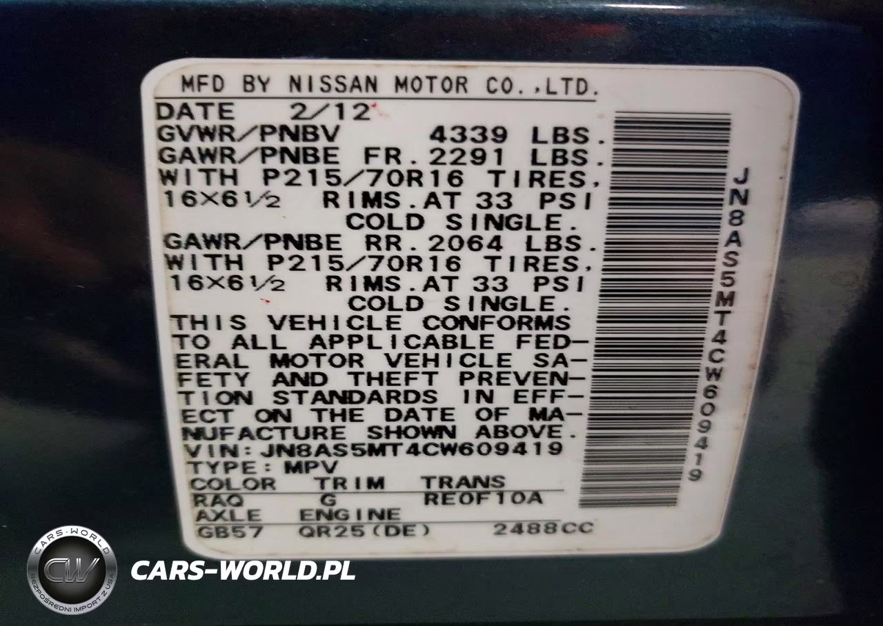 2012 Nissan Rogue S VIN:JN8AS5MT4CW609419 - 14