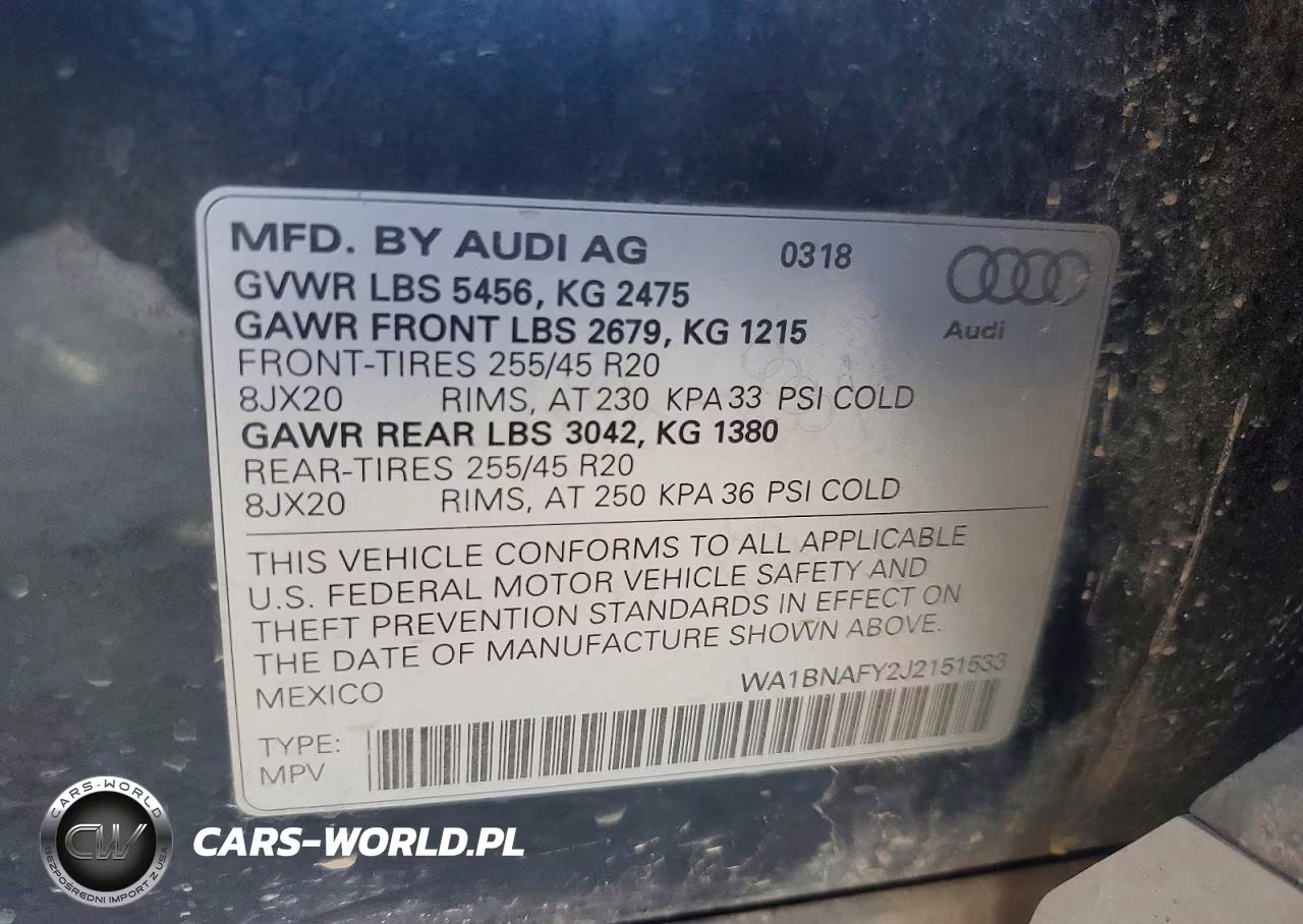 2018 Audi Q5 Premium Plus VIN:WA1BNAFY2J2151533 - 13