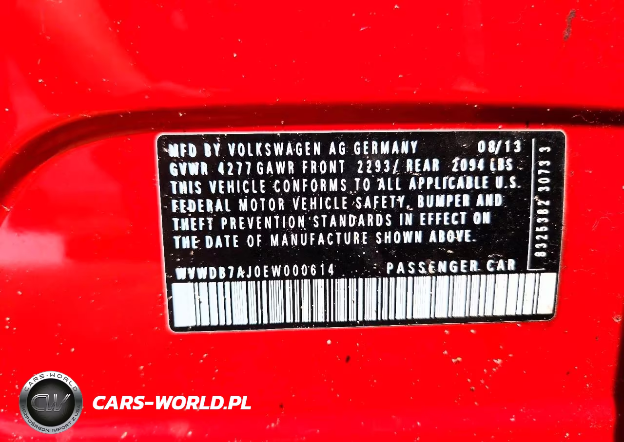 2014 Volkswagen Golf VIN:WVWDB7AJ0EW000614 - 12