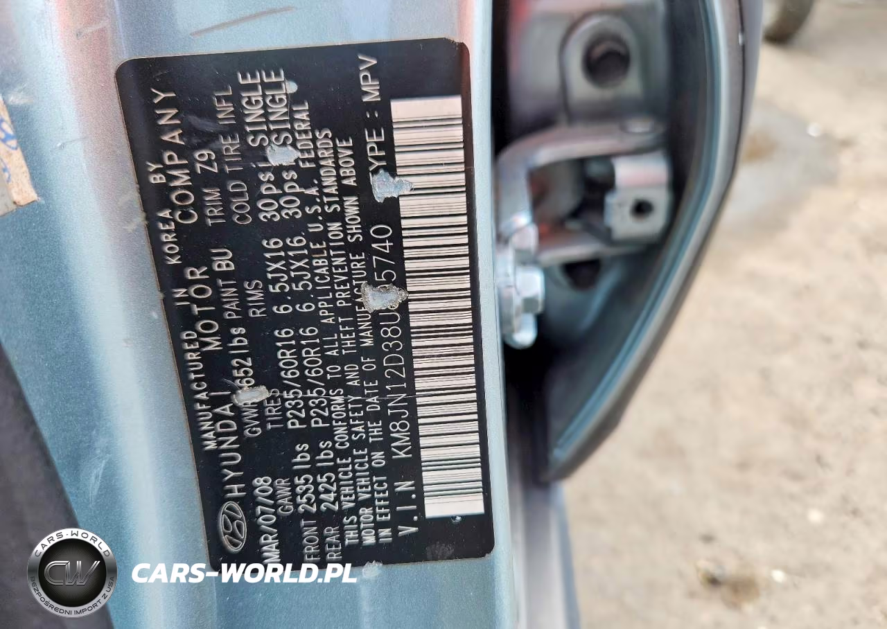 2008 Hyundai Tucson Se VIN:KM8JN12D38U895740 - 13