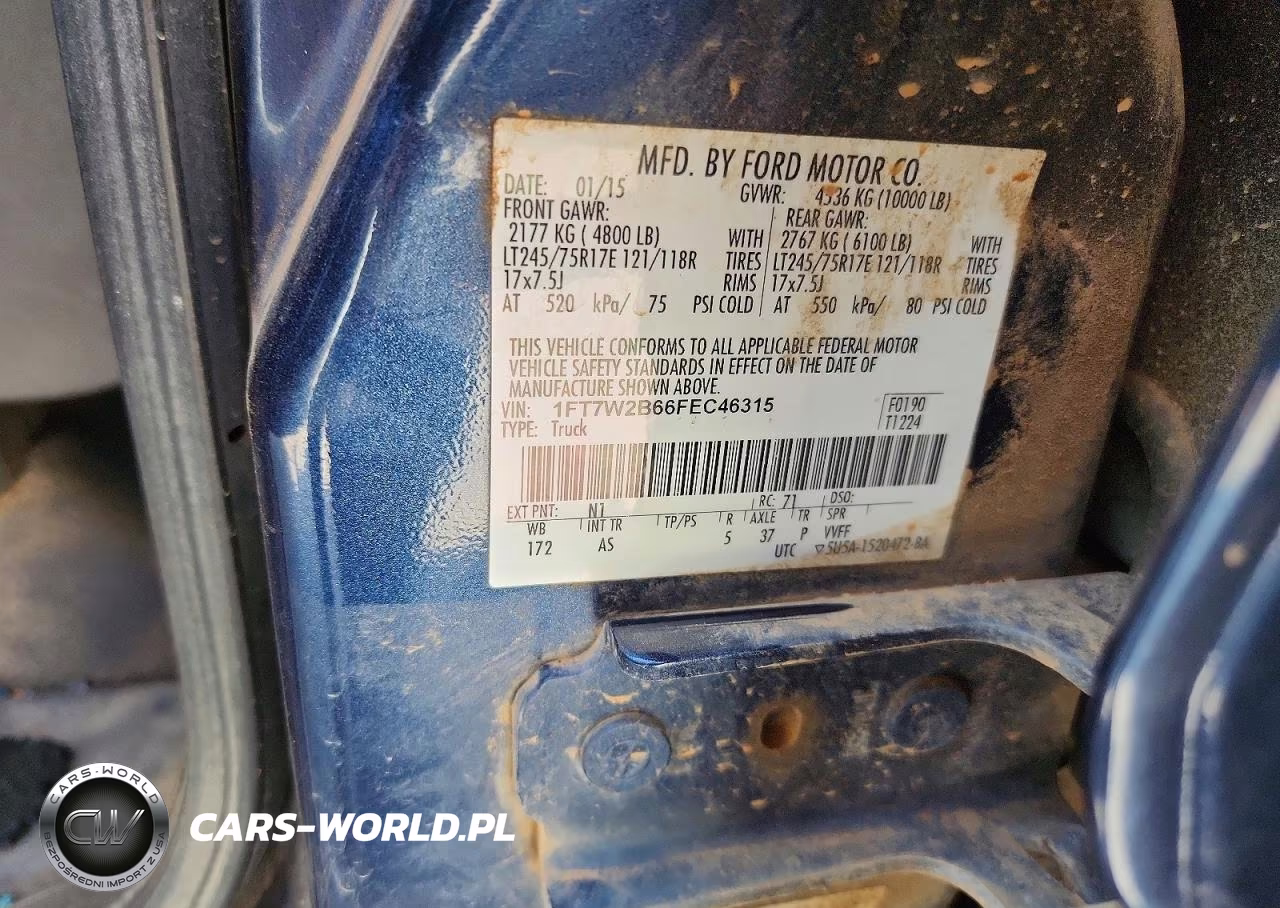 2015 Ford F250 Super Duty VIN:1FT7W2B66FEC46315 - 12