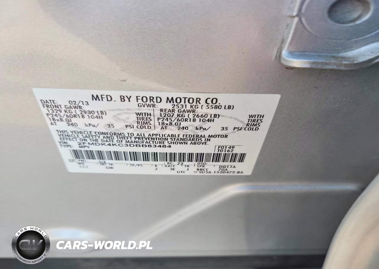 2013 Ford Edge Limited VIN:2FMDK4KC3DBB83484 - 13