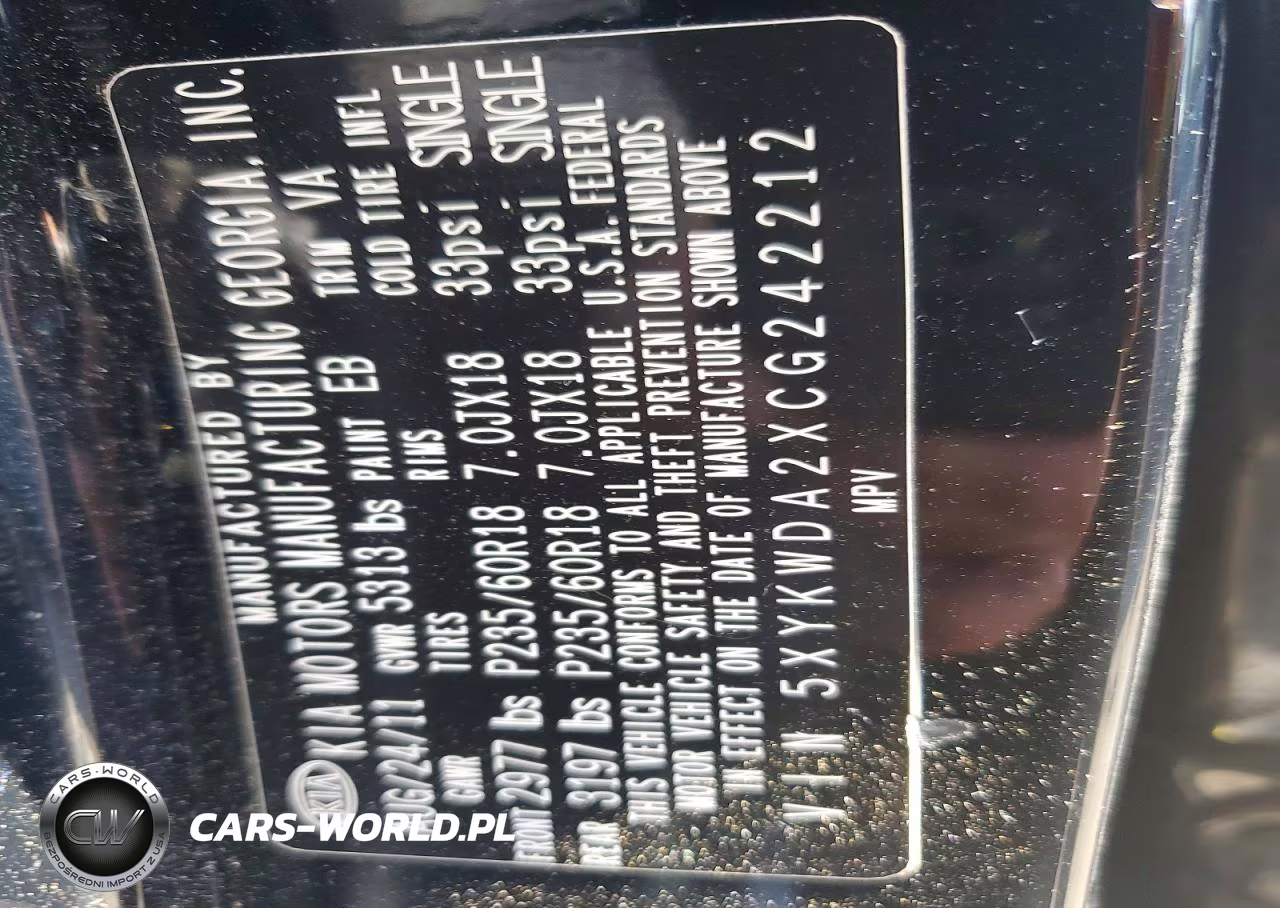 2012 Kia Sorento Sx VIN:5XYKWDA2XCG242212 - 12