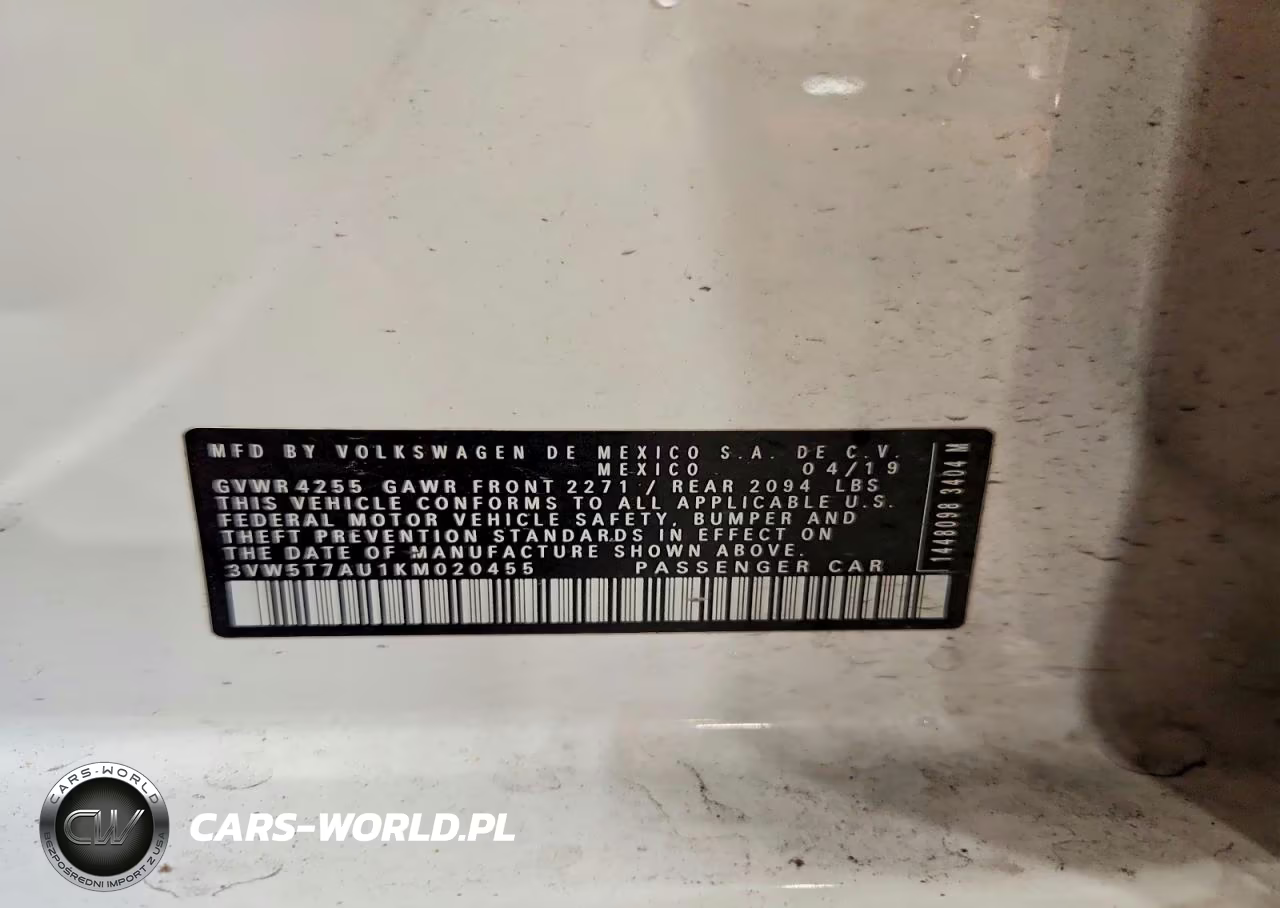 2019 Volkswagen Gti S VIN:3VW5T7AU1KM020455 - 13