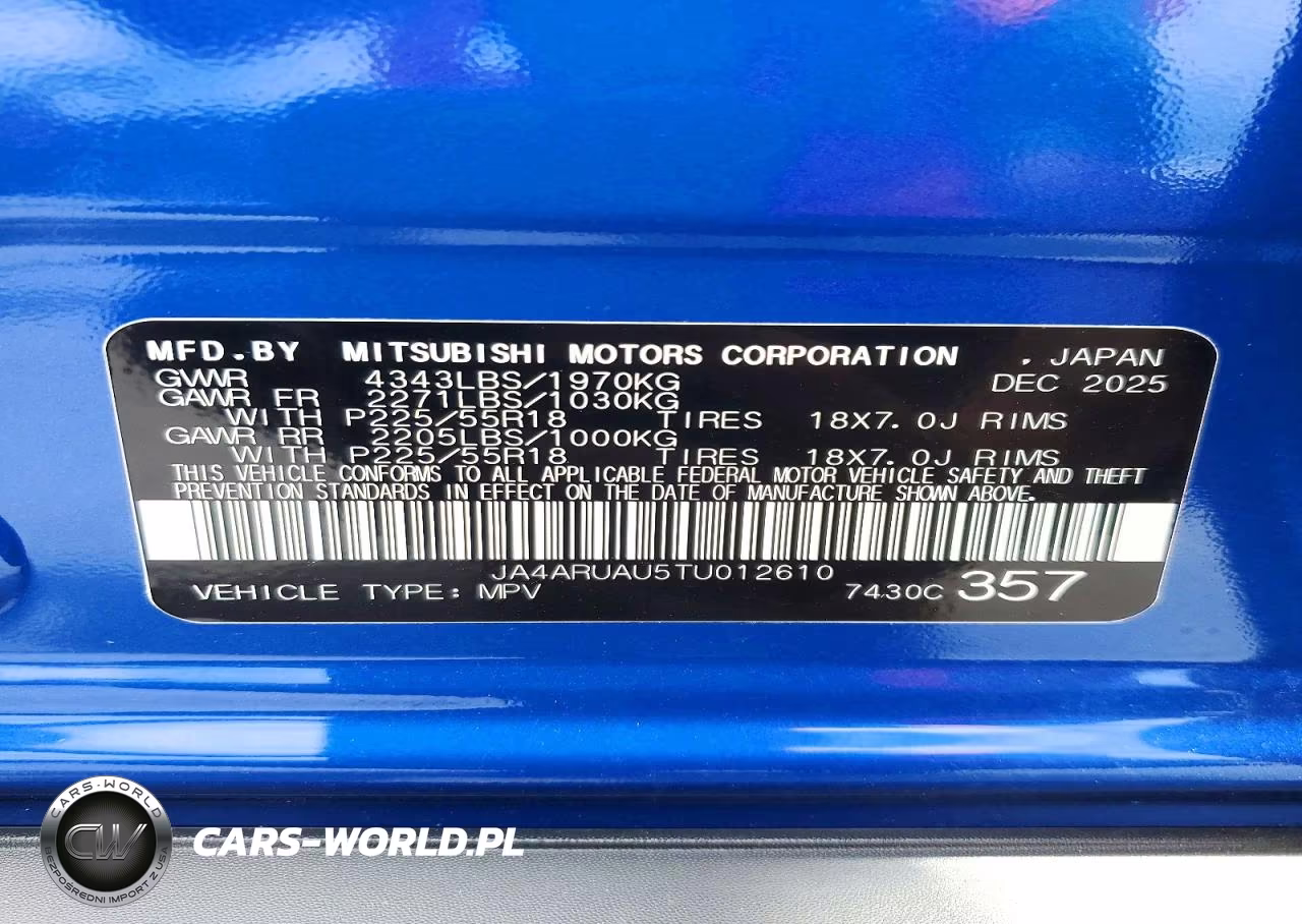 2026 Mitsubishi Outlander Sport S-Se VIN:JA4ARUAU5TU012610 - 13