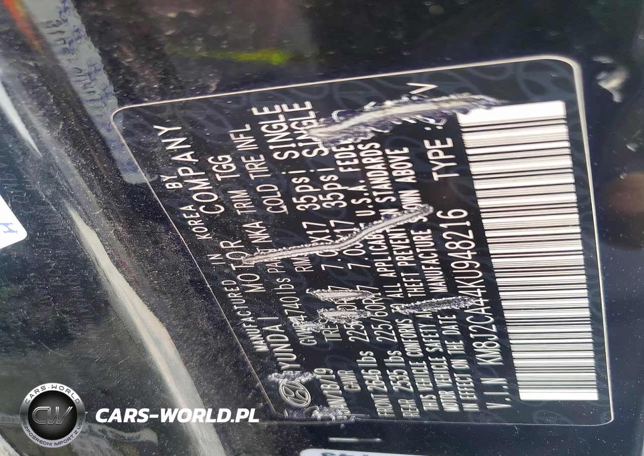 2019 Hyundai Tucson Se VIN:KM8J2CA44KU948216 - 13