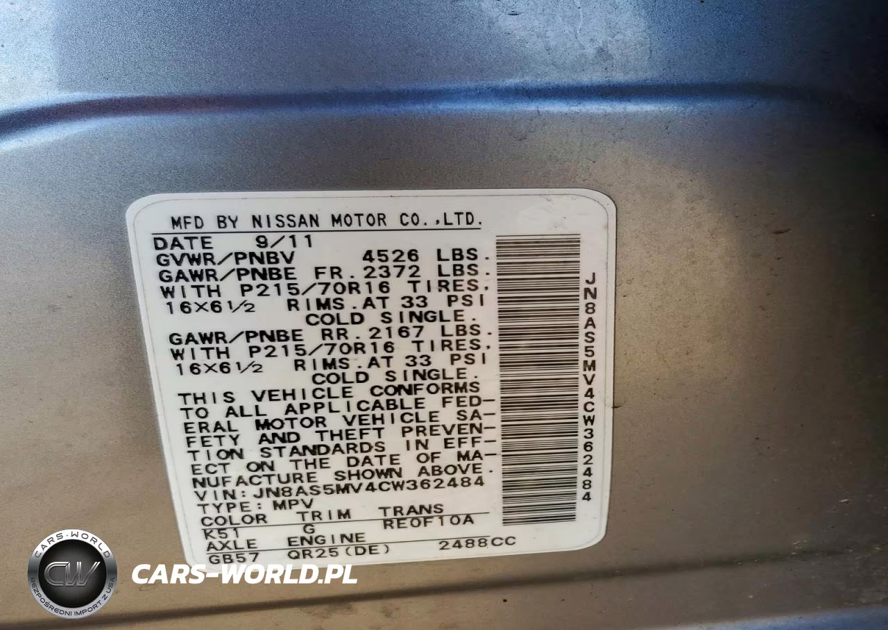 2012 Nissan Rogue S VIN:JN8AS5MV4CW362484 - 13