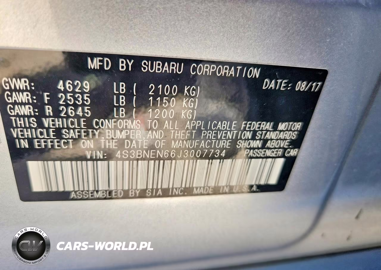 2018 Subaru Legacy 3.6R Limited VIN:4S3BNEN66J3007734 - 12