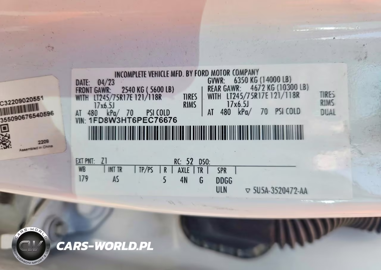 2023 Ford F350 Super Duty VIN:1FD8W3HT6PEC76676 - 12