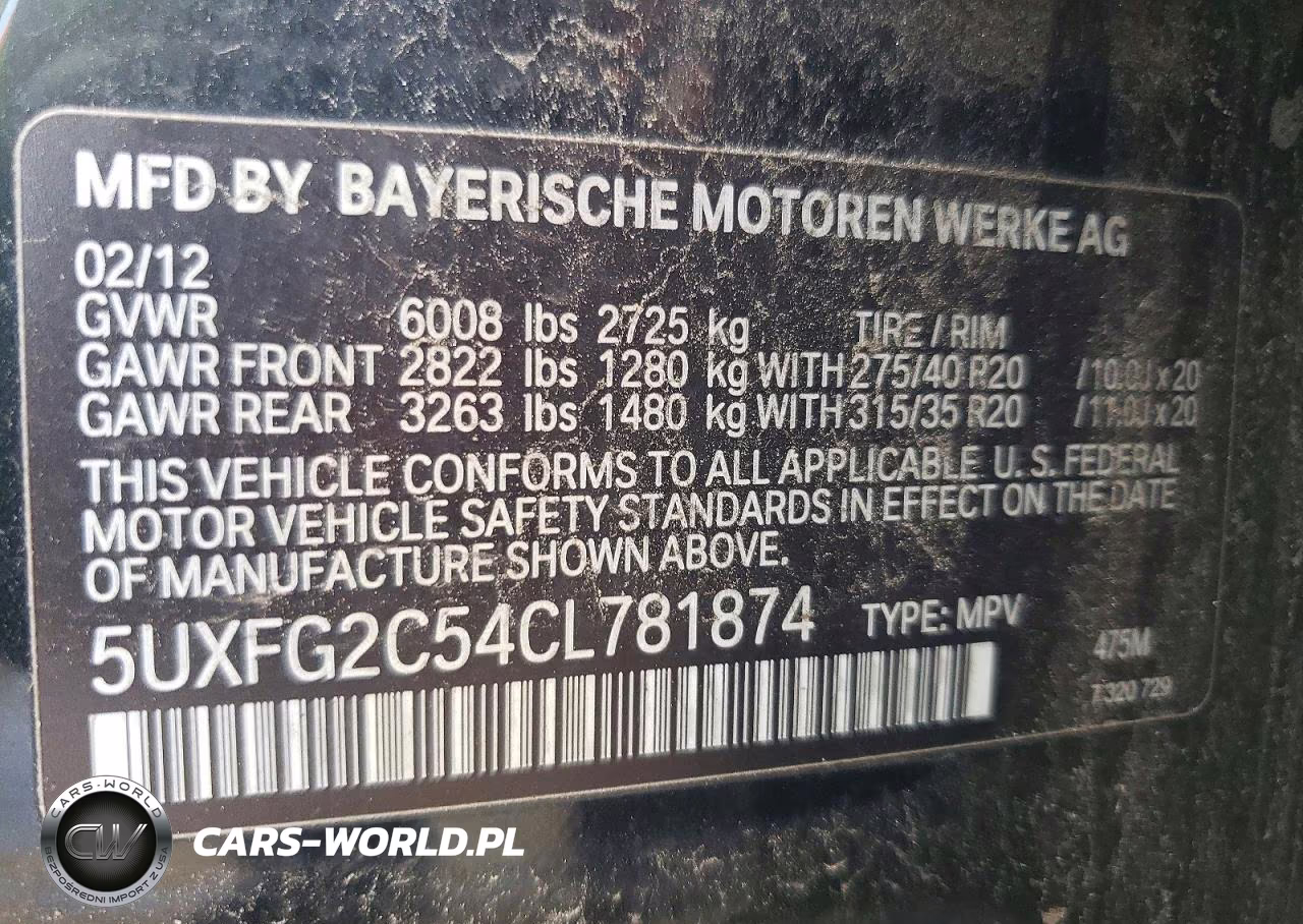 2012 BMW X6 xDrive35I VIN:5UXFG2C54CL781874 - 13