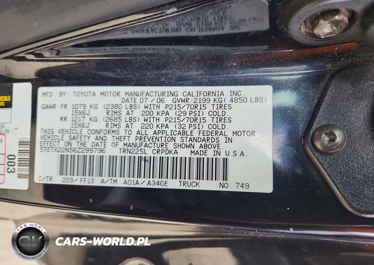 2006 Toyota Tacoma Access Cab VIN:5TETX22N56Z299796 - 13