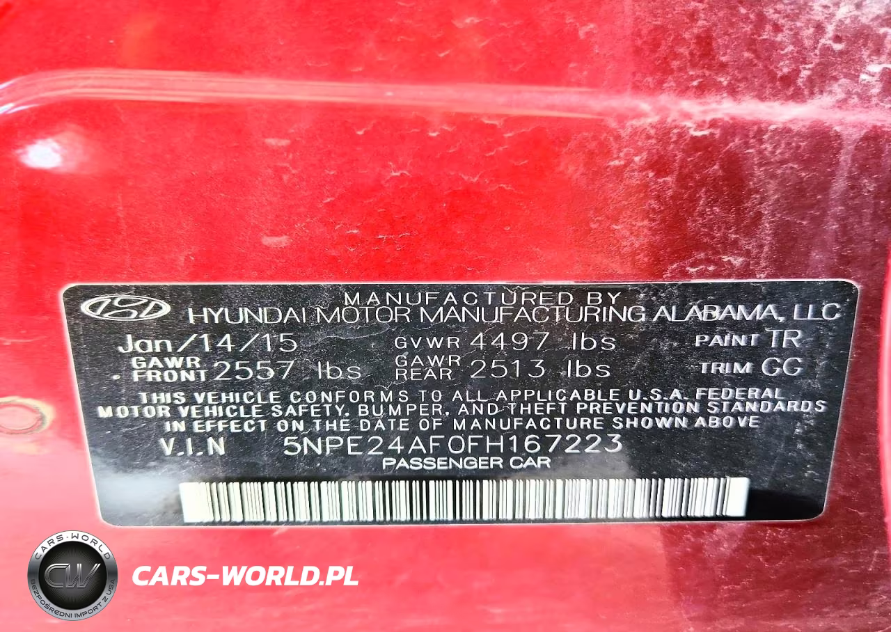 2015 Hyundai Sonata Se VIN:5NPE24AF0FH167223 - 12