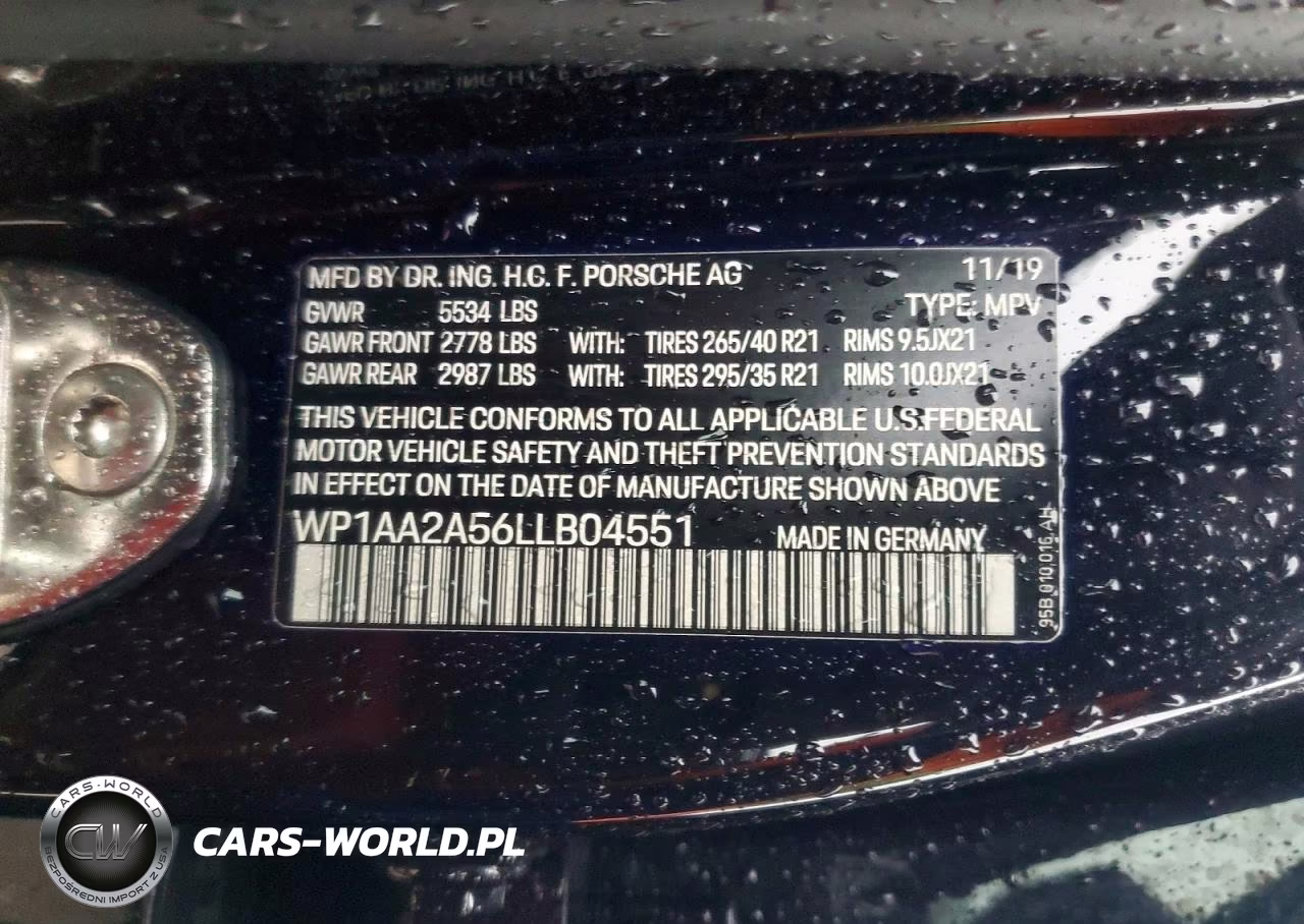 2020 Porsche Macan VIN:WP1AA2A56LLB04551 - 14