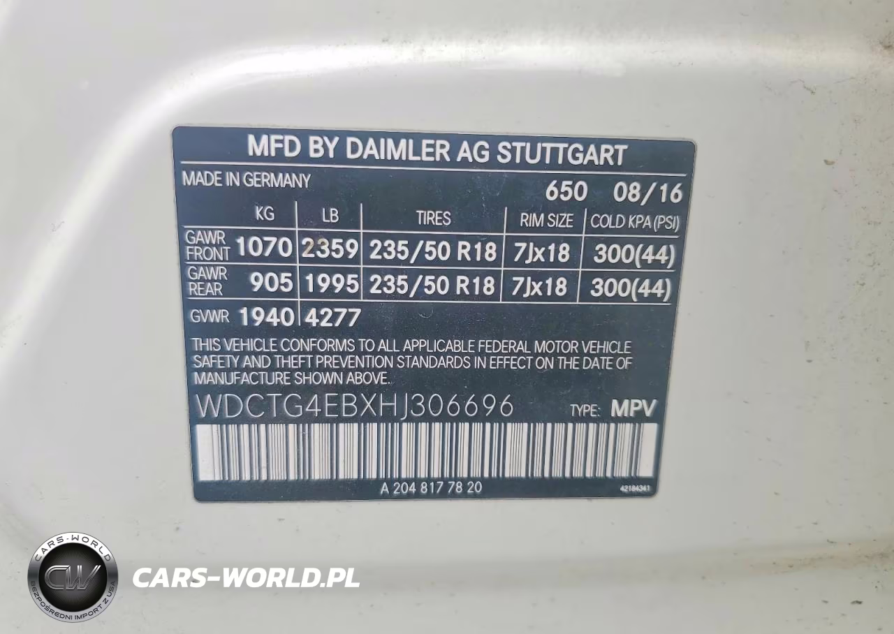 2017 Mercedes-Benz Gla 250 VIN:WDCTG4EBXHJ306696 - 13