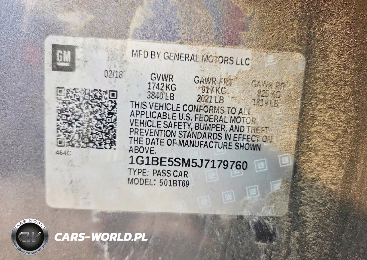 2018 Chevrolet Cruze Lt VIN:1G1BE5SM5J7179760 - 12