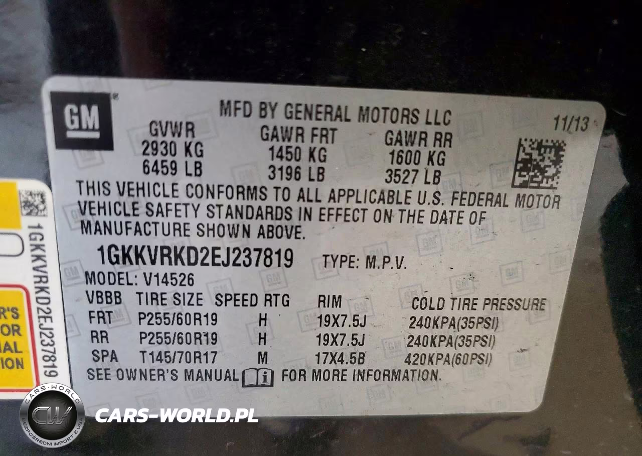 2014 GMC Acadia Slt-1 VIN:1GKKVRKD2EJ237819 - 14