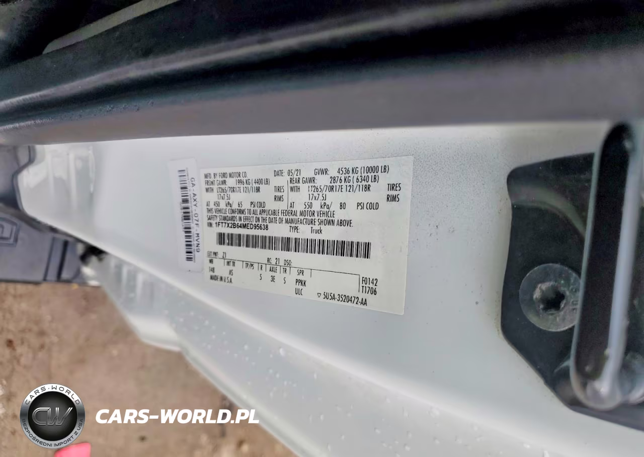 2021 Ford F250 Super Duty VIN:1FT7X2B64MED95638 - 12