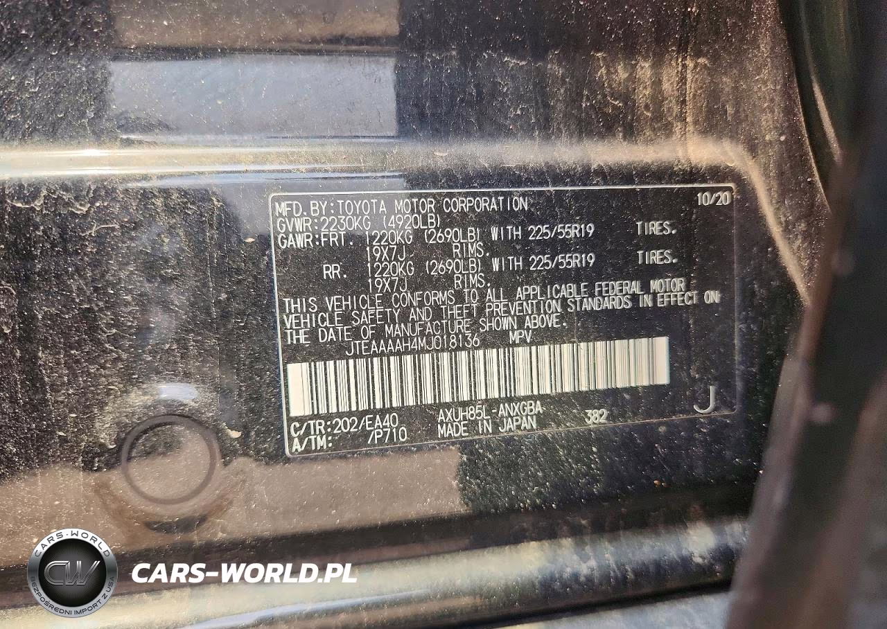 2021 Toyota Venza Xle VIN:JTEAAAAH4MJ018136 - 12